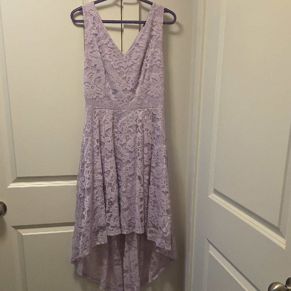 Elegant Lavender Lace Dress